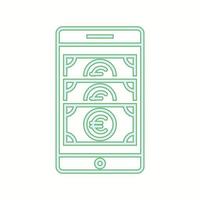 Beautiful Online transaction vector line icon