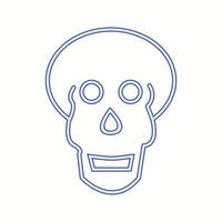 Beautiful Skull vector line icon