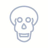 Beautiful Skull vector line icon