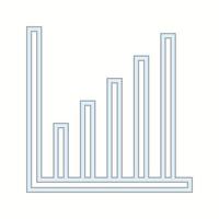 Business graph vector line icon