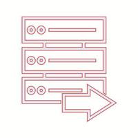Beautiful Server vector line icon
