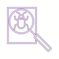 Beautiful detect Bug vector line icon