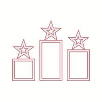 Beautiful Stars ranking vector line icon