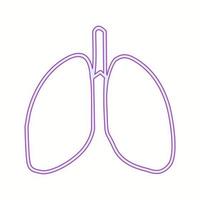 Beautiful lungs vector line icon