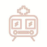 Beautiful Train Vector line icon