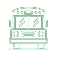 Beautiful School bus Vector line icon