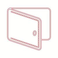 Beautiful wallet Vector line icon