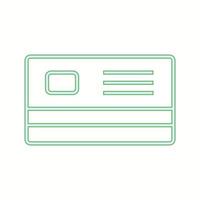 Beautiful ATM Card Vector line icon
