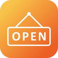Beautiful Open tag vector line icon