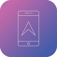 Navigation in mobile line icon vector