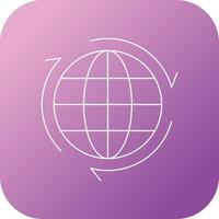 Beautiful Globe  line icon vector