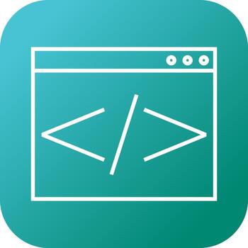 Beautiful Coding vector line icon