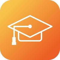 Beautiful Graduate cap vector line icon