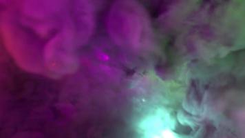 fondo de nubes de nebulosa colorida video