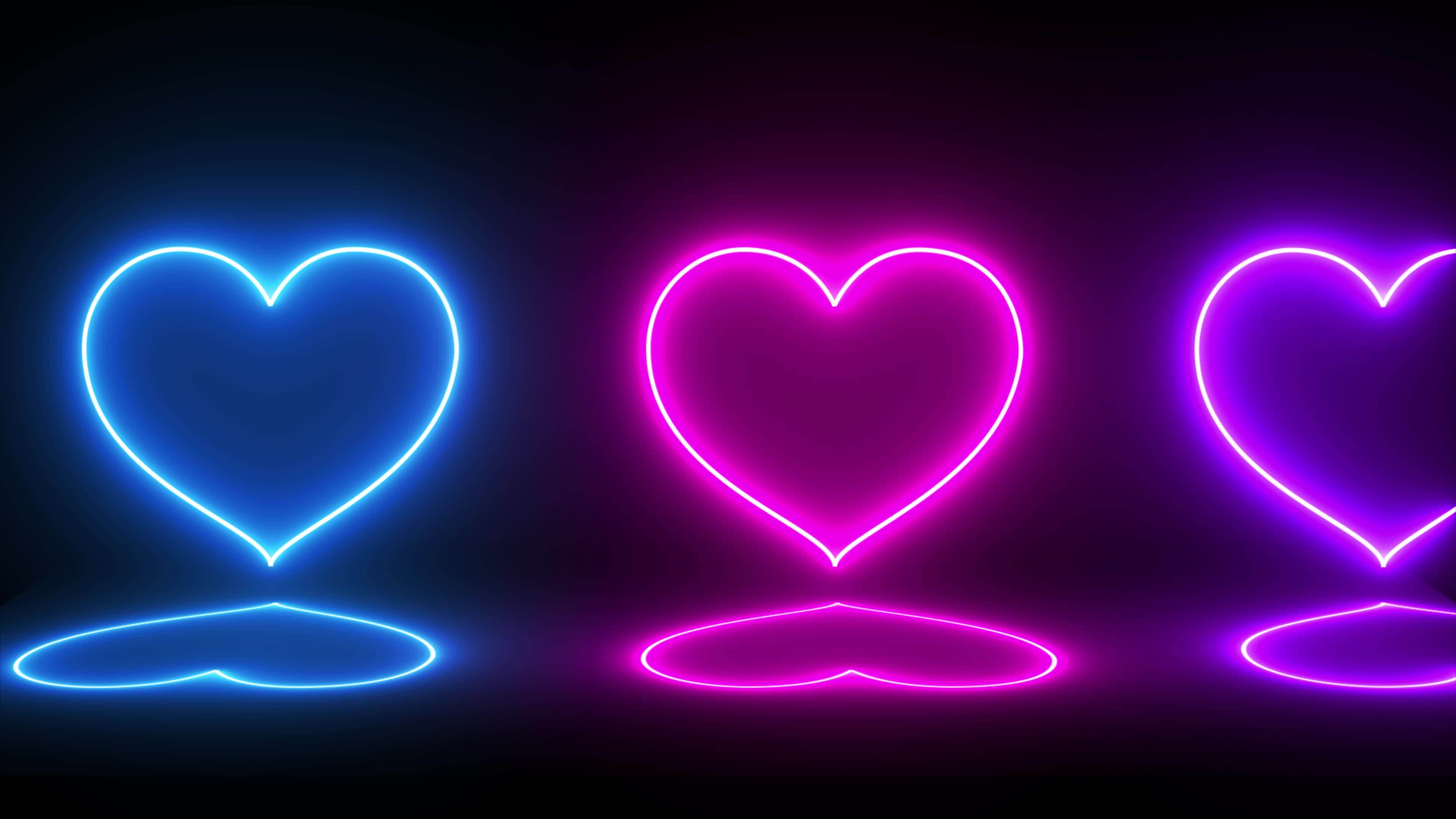 Glowing Heart Shape Neon Animation On Black Background. Neon Heart Shape  Animation Background. Romantic Heart Animation Background. Neon Heart Icon  Shape Animation Valentine Love Background 17200717 Stock Video at Vecteezy