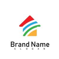 home paint logo real estate design symbol building vector