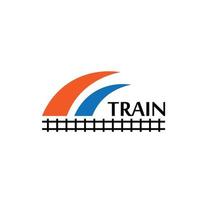 tren logo transporte viaje tecnología ferrocarril vector