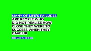 Success Story Quote on Green Background video