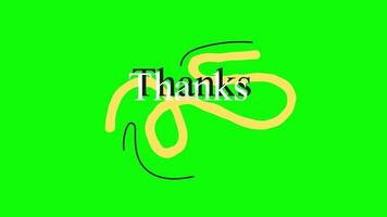 Thanks Text Animation on Green Background. Text Animation on Green Background. video