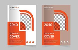 Corporate simple book cover design template a4