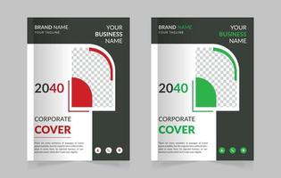 Corporate simple book cover design template a4 vector