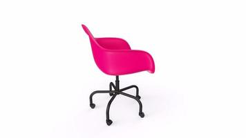 Representación 3D de silla de oficina video