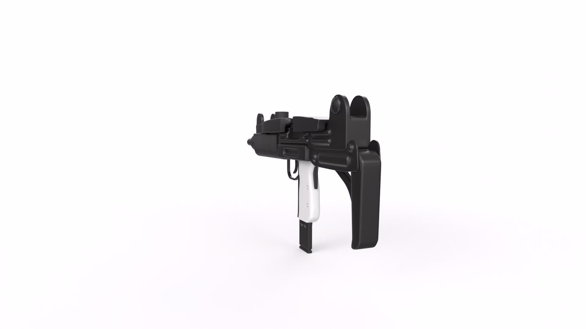 Uzi gun isolated on background 17201250 Stock Video at Vecteezy