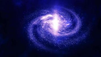 astratto spazio blu galassia con stelle e costellazioni futuristico con splendore effetto, astratto sfondo. video 4k, movimento design