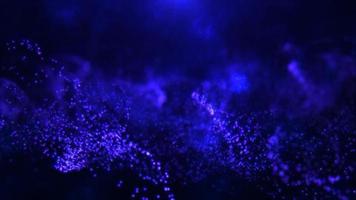 ondas abstractas de partículas y puntos de magia energética con efecto de brillo y desenfoque, fondo abstracto. video 4k, diseño de movimiento