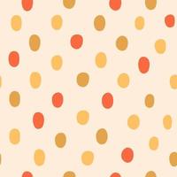 Hand drawn polka dot pattern. Pink yellow pastel shapes. Polka dot simple abstract background. Cute round shapes print, fabric, textile, wrap paper, wallpaper. Circle elements Vector illustration.