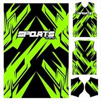 patrón de jersey deportivo listo para imprimir para fútbol, fútbol, motocross, carreras, ciclismo, calcomanía envolvente, línea vector