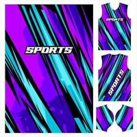 patrón de jersey deportivo listo para imprimir para fútbol, fútbol, motocross, carreras, ciclismo, calcomanía envolvente, línea vector