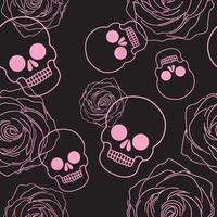 Skull vector ornament for fashion design, pattern, background or tattoo