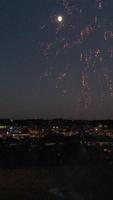 aereo metraggio di città durante chiaro notte video