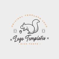 Squirrel logo design, Premium logo template Vector. vector