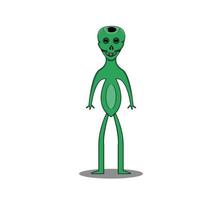 aliens vector. alien illustration on white background. different aliens from the others. vector