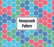 Multicolored Seamless Honeycomb Pattern Background vector