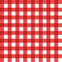 Seamless Red Gingham Pattern vector