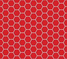 Red Seamless Honeycomb Pattern vector