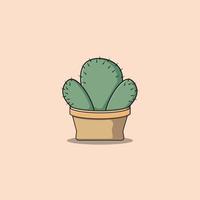 Cactus minimalist vector design