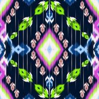Ethnic fabric pattern Designed from geometric shapes Ethnic Asian style fabric pattern Used for home decoration, carpet work, indoor and outdoor use. vector