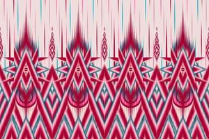 Ethnic ikat chevron pattern background Traditional pattern on the fabric in Indonesia and other Asian countries. vector