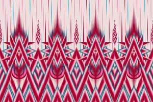 Ethnic ikat chevron pattern background Traditional pattern on the fabric in Indonesia and other Asian countries. vector