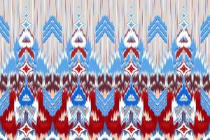 Ethnic fabric pattern Designed from geometric shapes Ethnic Asian style fabric pattern Used for home decoration, carpet work, indoor and outdoor use. vector