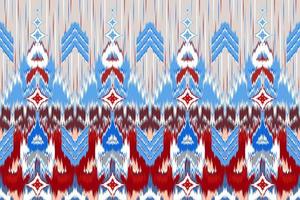 Ethnic fabric pattern Designed from geometric shapes Ethnic Asian style fabric pattern Used for home decoration, carpet work, indoor and outdoor use. vector