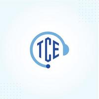 TCE Call Centre Logo Template  In Modern Creative  Minimal Style  Vector Design copy.eps