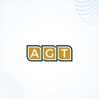 plantilla de logotipo agt en diseño vectorial de estilo minimalista moderno y creativo vector