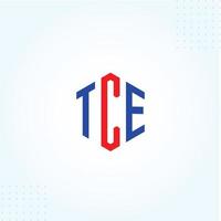 plantilla de logotipo tce o ect en un diseño vectorial de estilo minimalista moderno y creativo vector