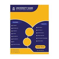 Admission Flyer vector design template