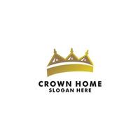 King Queen Crown home logo design inspiration Vector Design Templat